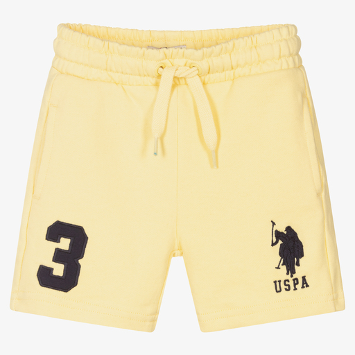 U.S. Polo Assn.-Boys Yellow Cotton Shorts | Childrensalon Outlet