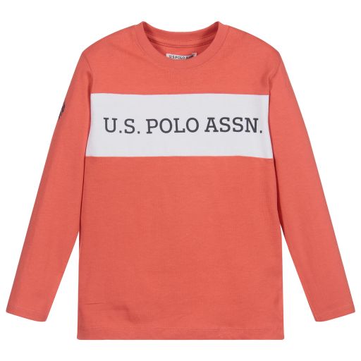 U.S. Polo Assn.-Orange Cotton Logo Top | Childrensalon Outlet