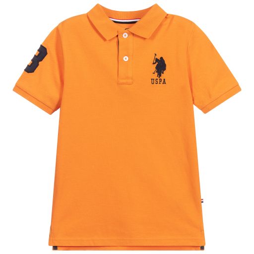 U.S. Polo Assn.-Orange Logo Polo Shirt | Childrensalon Outlet
