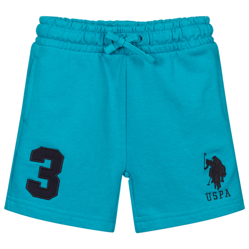 U.S. Polo Assn.-Turquoise Blue Jersey Shorts | Childrensalon Outlet