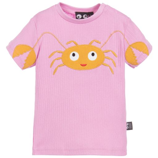UBANG-Baby Girls Pink Crab T-Shirt | Childrensalon Outlet