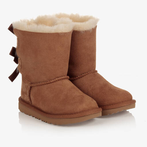UGG-Girls Brown Suede Boots | Childrensalon Outlet