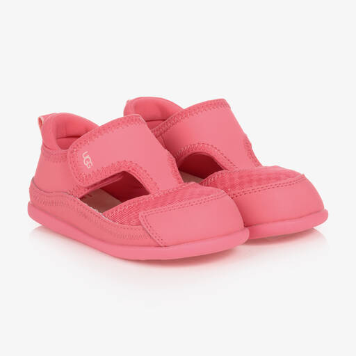 UGG-Girls Pink Mesh Velcro Sandals  | Childrensalon Outlet