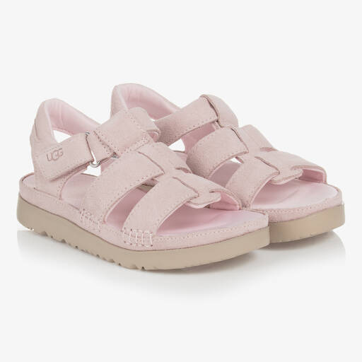 UGG-Teen Girls Pink Suede Leather Sandals | Childrensalon Outlet