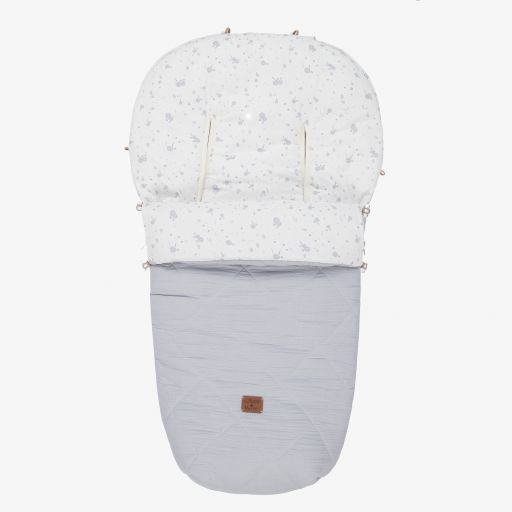 Uzturre-Blue Cotton Footmuff (93cm) | Childrensalon Outlet