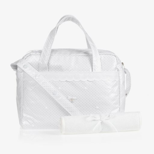 Uzturre-White Changing Bag (40cm) | Childrensalon Outlet