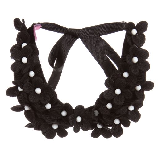 ValMax-Girls Black Decorative Collar | Childrensalon Outlet