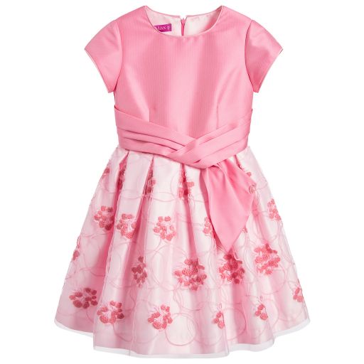 ValMax-Girls Embroidered Pink Dress  | Childrensalon Outlet