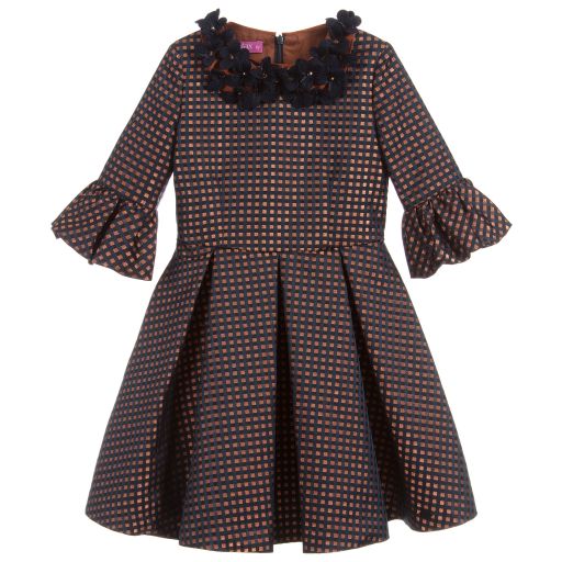 ValMax-Navy Blue & Gold Dress | Childrensalon Outlet