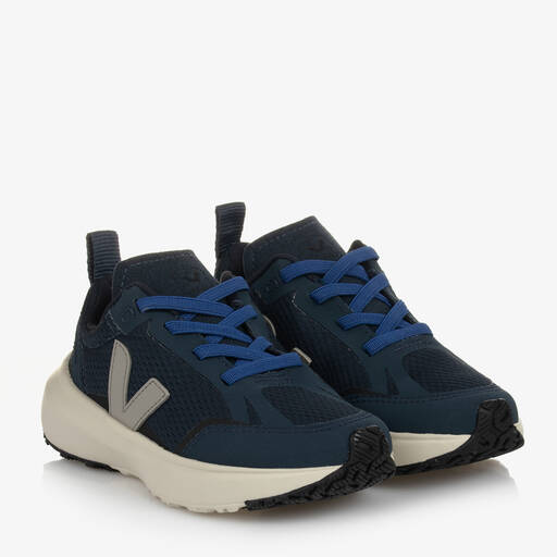 VEJA-Navyblaue Canary Sneakers | Childrensalon Outlet