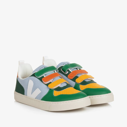 VEJA-Teen Boys Blue & White V-10 Suede Trainers | Childrensalon Outlet