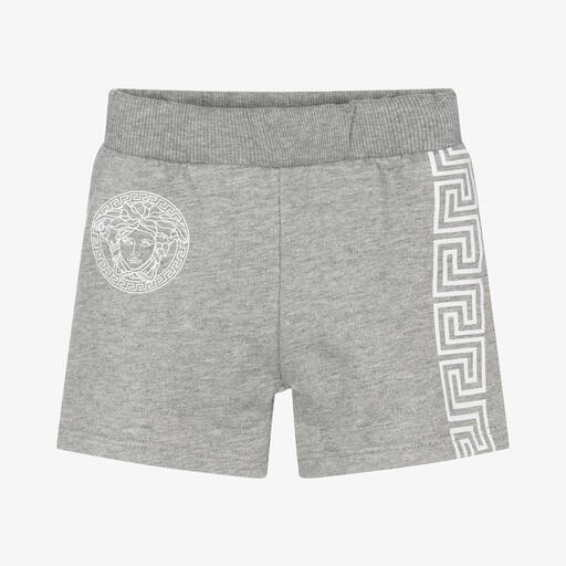 Versace-Серые шорты из меланжевого хлопка для малышей | Childrensalon Outlet