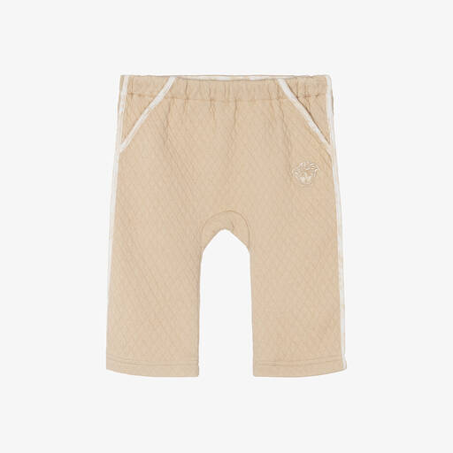 Versace-Beige Quilted Baby Trousers | Childrensalon Outlet