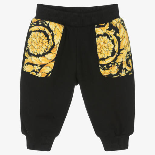 Versace-Barocco Jogginghose Schwarz/Gold | Childrensalon Outlet