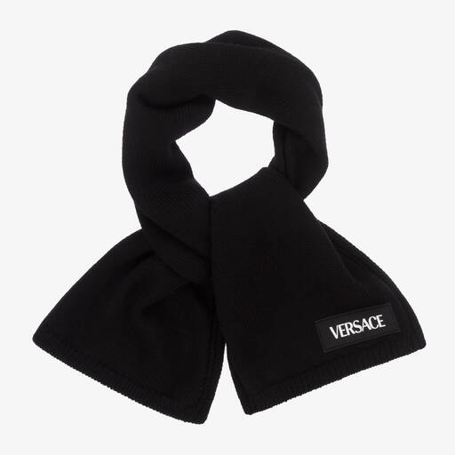 Versace-Черный шарф из шерсти | Childrensalon Outlet