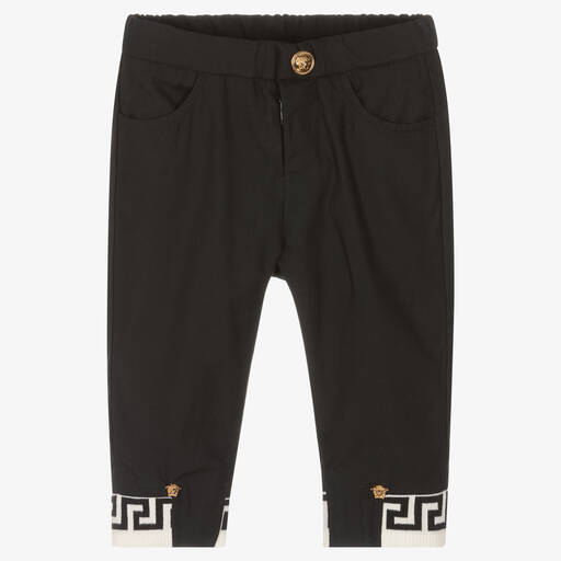 Versace-Schwarze Greca Hose für Jungen | Childrensalon Outlet