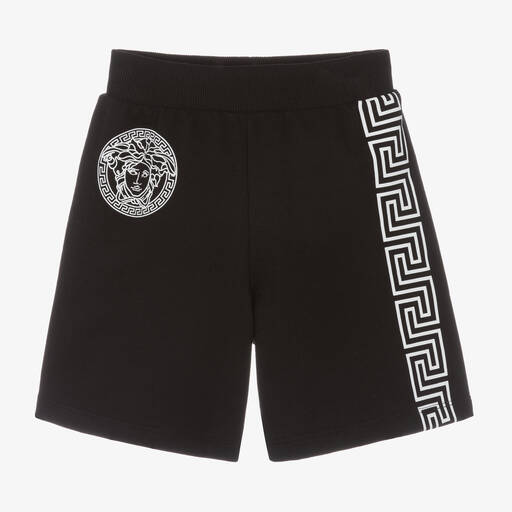 Versace-Черно-белые хлопковые шорты для мальчиков | Childrensalon Outlet