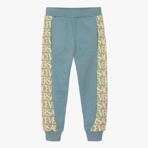 Versace-جوغرز قطن لون أزرق للأولاد | Childrensalon Outlet