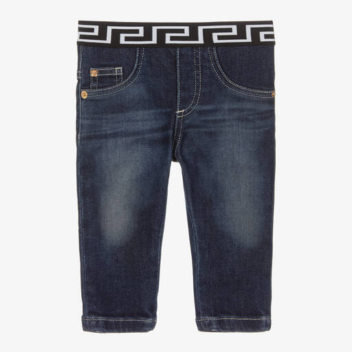 Versace-Jean bleu en denim Greca garçon | Childrensalon Outlet