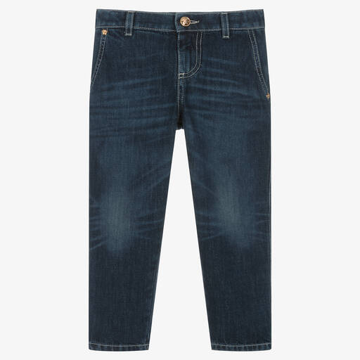 Versace-Boys Blue Denim Jeans | Childrensalon Outlet