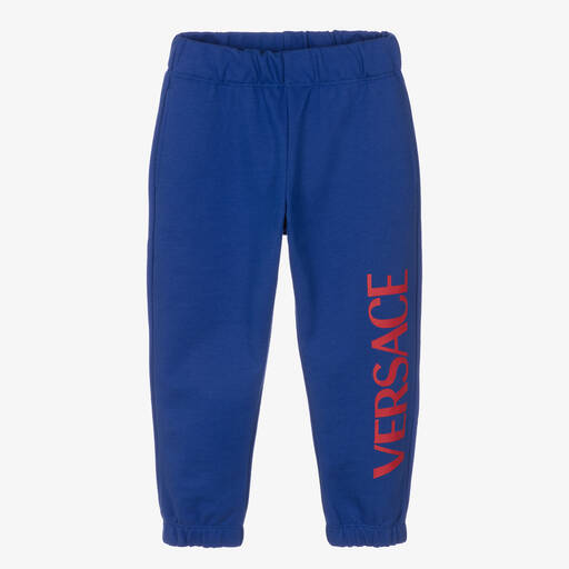Versace-Синие хлопковые джоггеры | Childrensalon Outlet