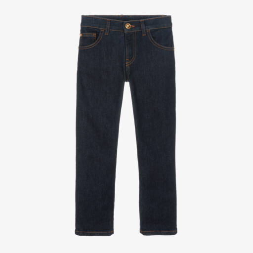 Versace-Boys Dark Indigo Denim Trousers | Childrensalon Outlet