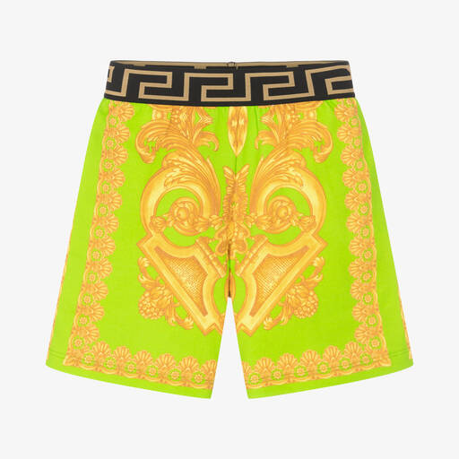 Versace-Boys Green Barocco Joggers | Childrensalon Outlet