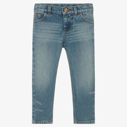 Versace-Boys Mid-Blue Denim Jeans | Childrensalon Outlet