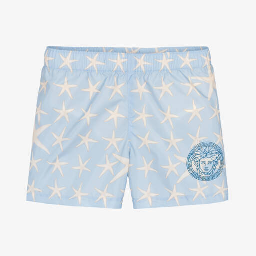 Versace-Голубые шорты-плавки Stella Marina для малышей | Childrensalon Outlet