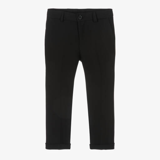 Versace-Boys Smart Black Trousers | Childrensalon Outlet