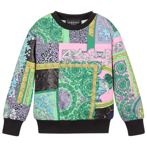 Versace-Cotton Patchwork Sweatshirt | Childrensalon Outlet