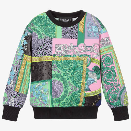 Versace-Хлопковая толстовка в стиле «пэчворк» | Childrensalon Outlet