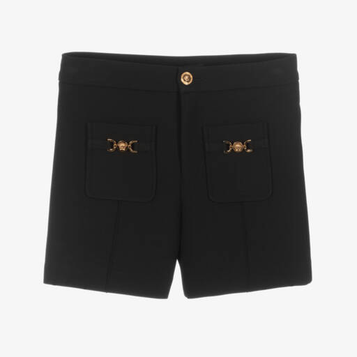 Versace-Girls Gold Accent Jersey Shorts | Childrensalon Outlet