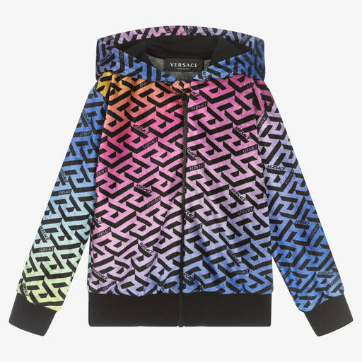 Versace-Girls La Greca Zip-Up Top | Childrensalon Outlet