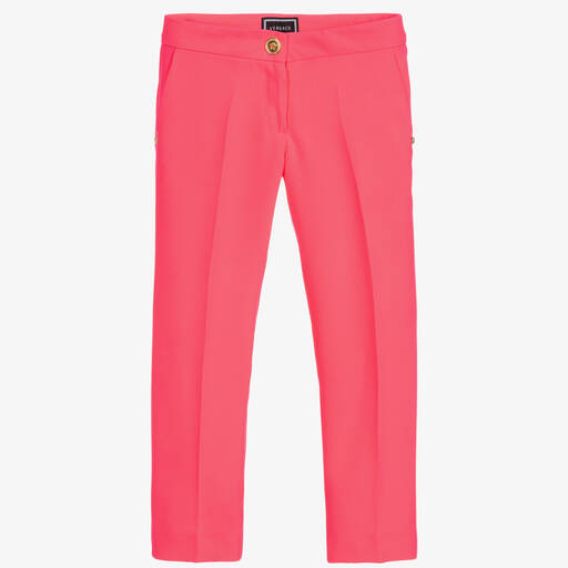 Versace-Girls Neon Pink Trousers | Childrensalon Outlet