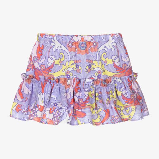 Versace-تنورة قطن لون أرجواني | Childrensalon Outlet