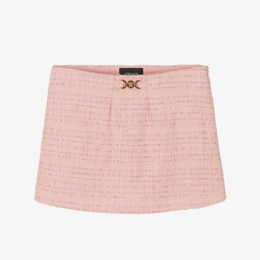 Versace-Girls Rosy Tweed Sequin Skort | Childrensalon Outlet