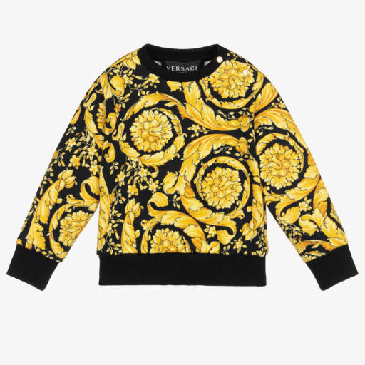 Versace-Gold Barocco Baby Sweater | Childrensalon Outlet