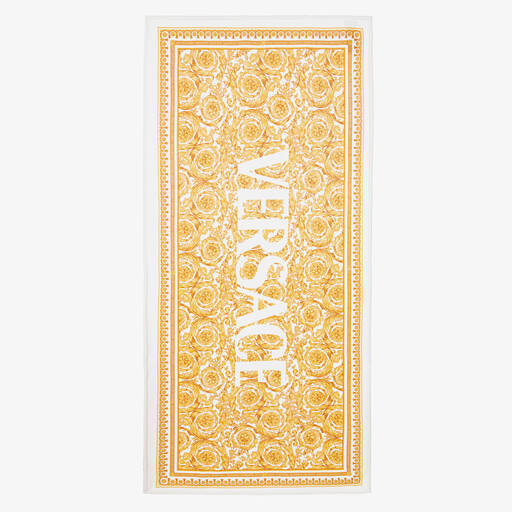 Versace-Gold Barocco Towel (140cm) | Childrensalon Outlet