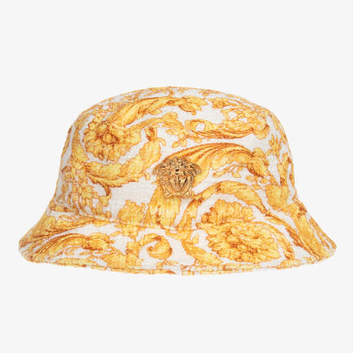 Versace-Gold Baroque Sun Hat | Childrensalon Outlet