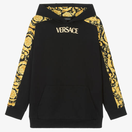 Versace-Barocco Kapuzenpulli Schwarz/Gold | Childrensalon Outlet