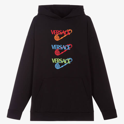 Versace-Черная худи для подростков | Childrensalon Outlet