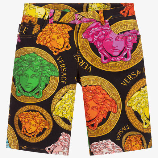 Versace-Teen Black Medusa Shorts | Childrensalon Outlet