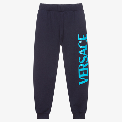 Versace-جوغرز تينز ولادي قطن جيرسي لون كحلي | Childrensalon Outlet