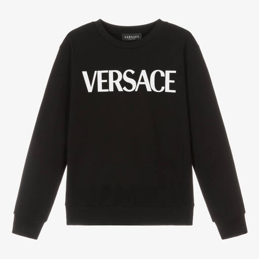 Versace-Teen Boys Black Sweatshirt | Childrensalon Outlet