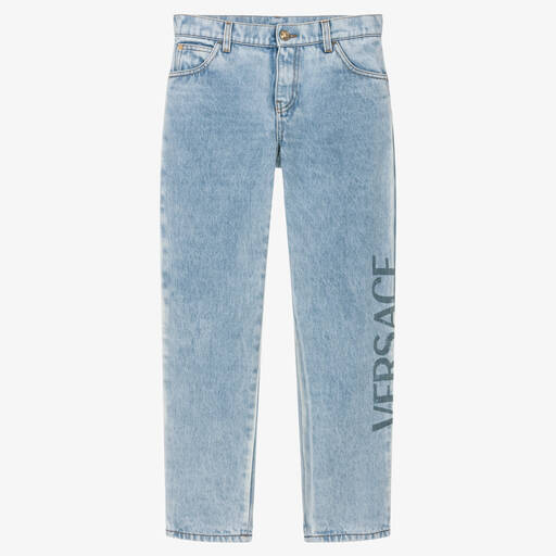 Versace-Blaue Teen Denim-Jeans für Jungen | Childrensalon Outlet