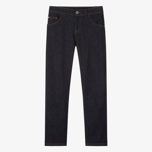 Versace-Teen Boys Dark Blue Denim Jeans | Childrensalon Outlet