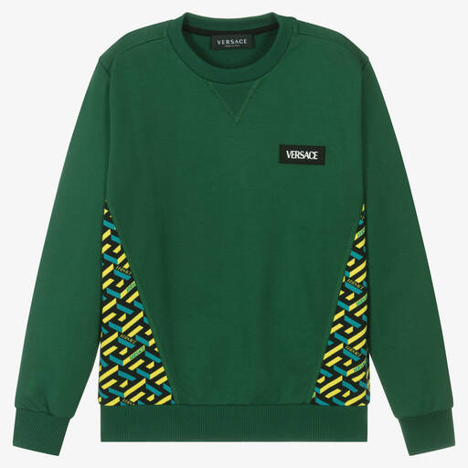 Versace-Teen Boys Green Sweatshirt | Childrensalon Outlet