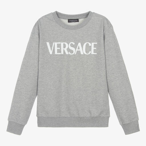 Versace-Серый свитшот для мальчиков-подростков | Childrensalon Outlet