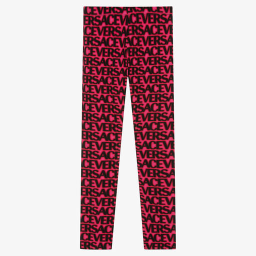 Versace-Legging rose et noir ado fille | Childrensalon Outlet